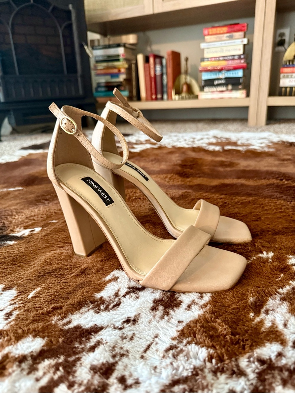 Nine West Ankle Strap Block Heel Sandals